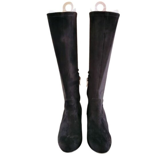 BCBGeneration Raymona Black Faux Suede Knee-High Boots Sleek & Stylish Size 8.5 - Picture 1 of 10